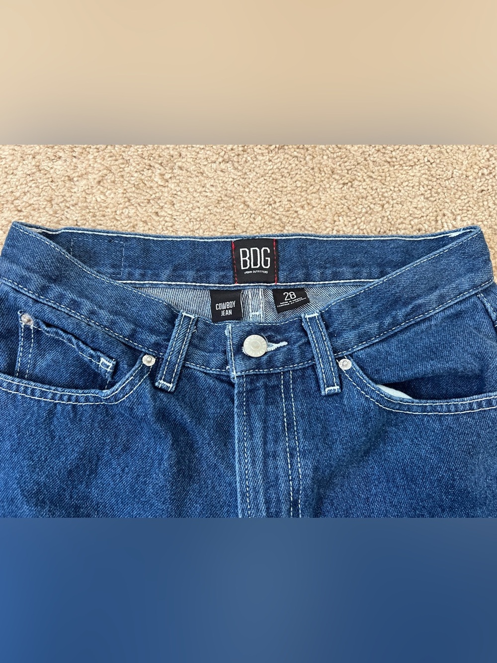BDG Urban Outfitters Cowboy Jean Women’s Size 28 Straight Leg High Rise - Picture 2 of 8